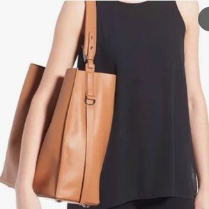 Allsaints Paradise leather tote in tan